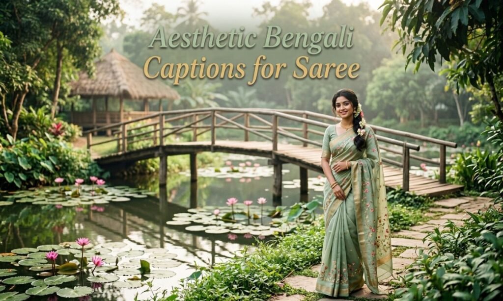 Aesthetic Bengali Captions for Saree
