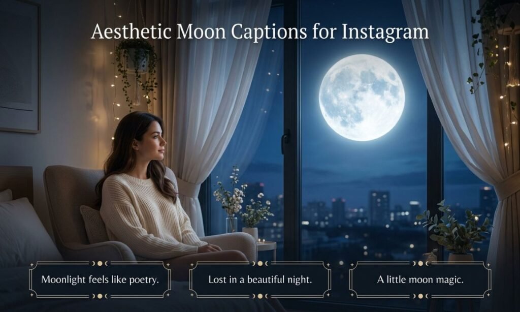 Aesthetic Moon Captions for Instagram