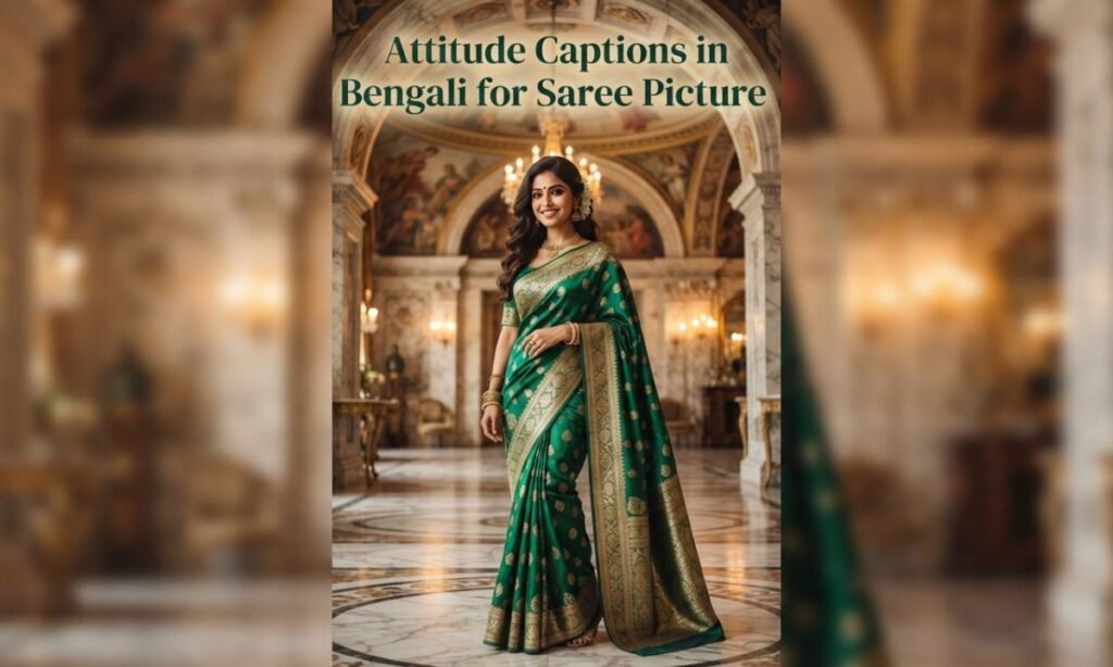 Attitude Captions in Bengali for Saree Picture