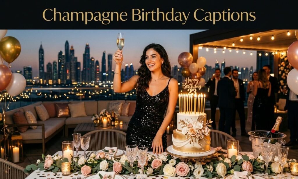 Champagne Birthday Captions