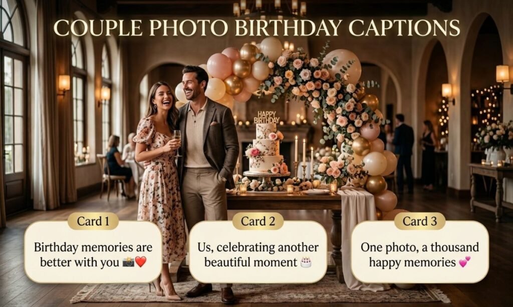 Couple Photo Birthday Captions