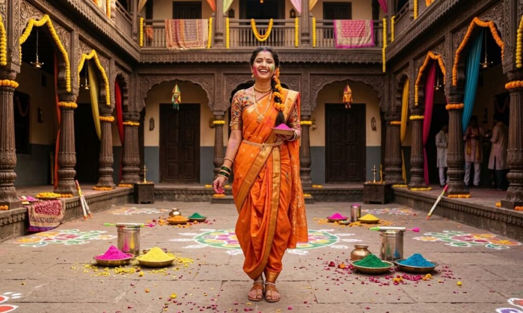 Holi Caption in Marathi