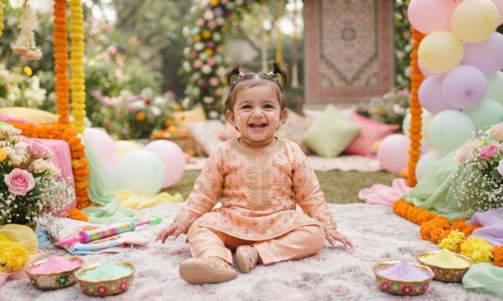 Holi Captions for Baby Girl