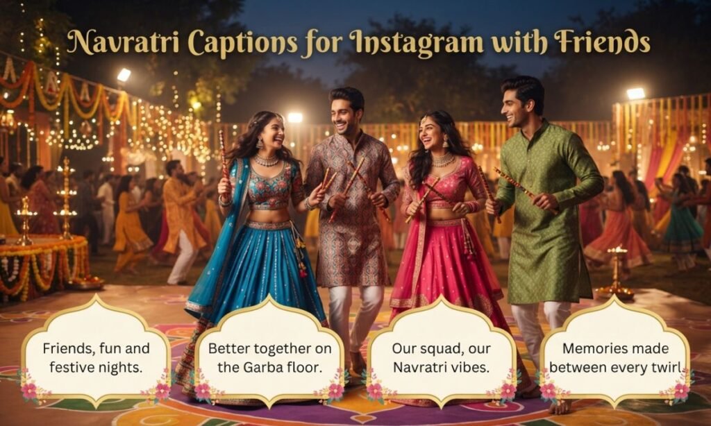 Navratri Captions for Instagram with Friends