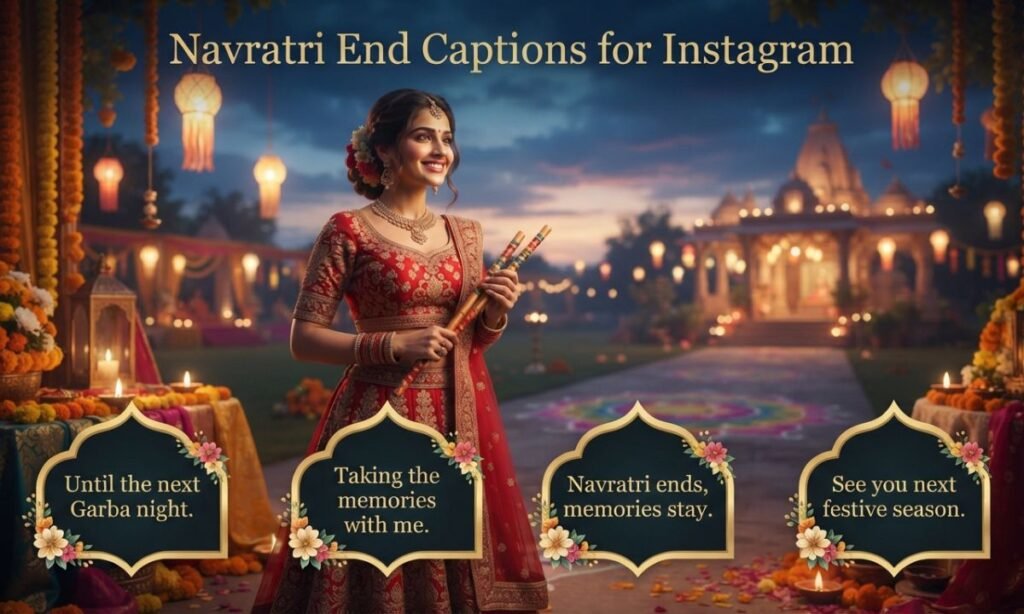 Navratri End Captions for Instagram
