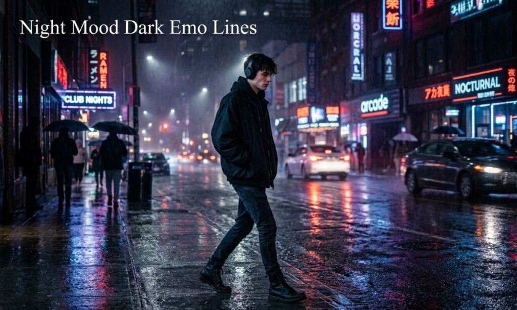 Night Mood Dark Emo Lines