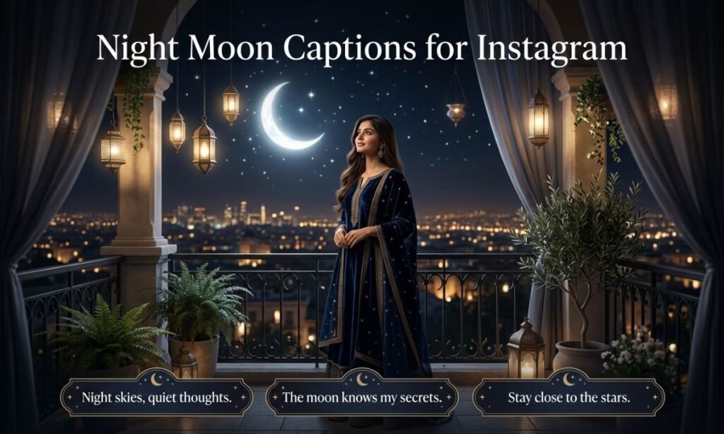 Night Moon Captions for Instagram