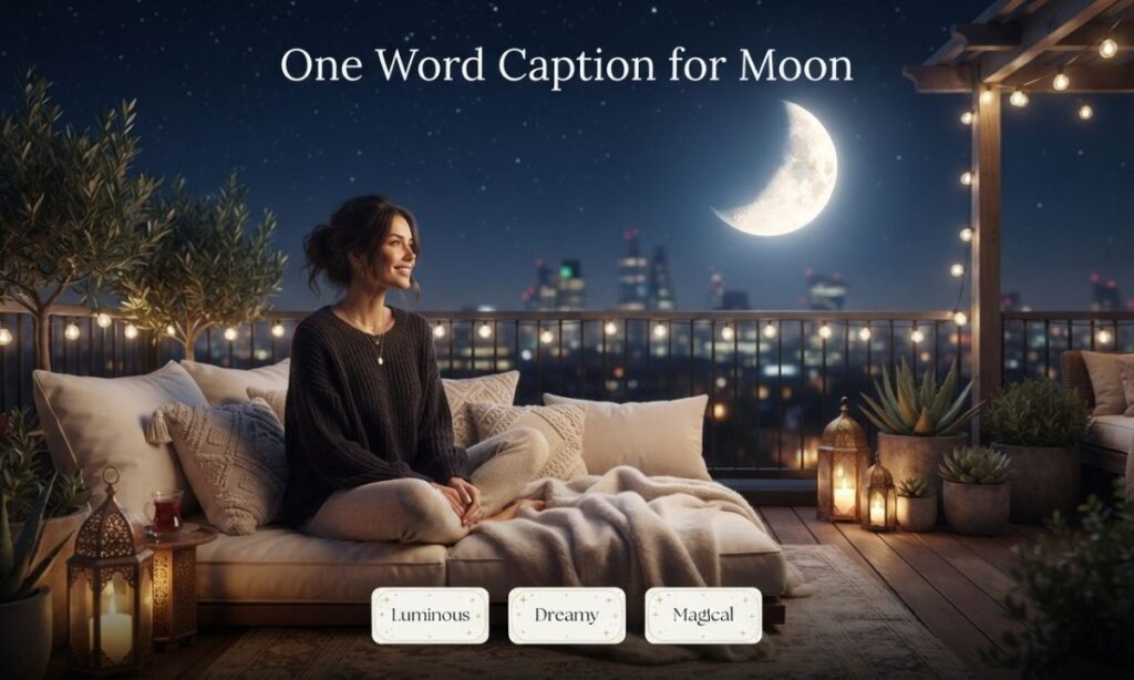 One Word Caption for Moon