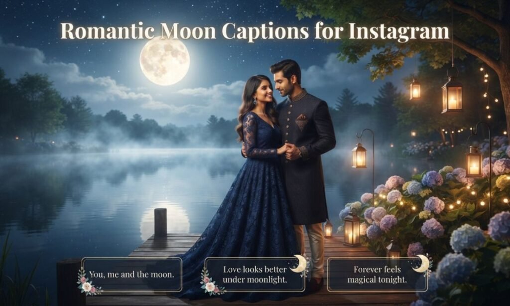 Romantic Moon Captions for Instagram