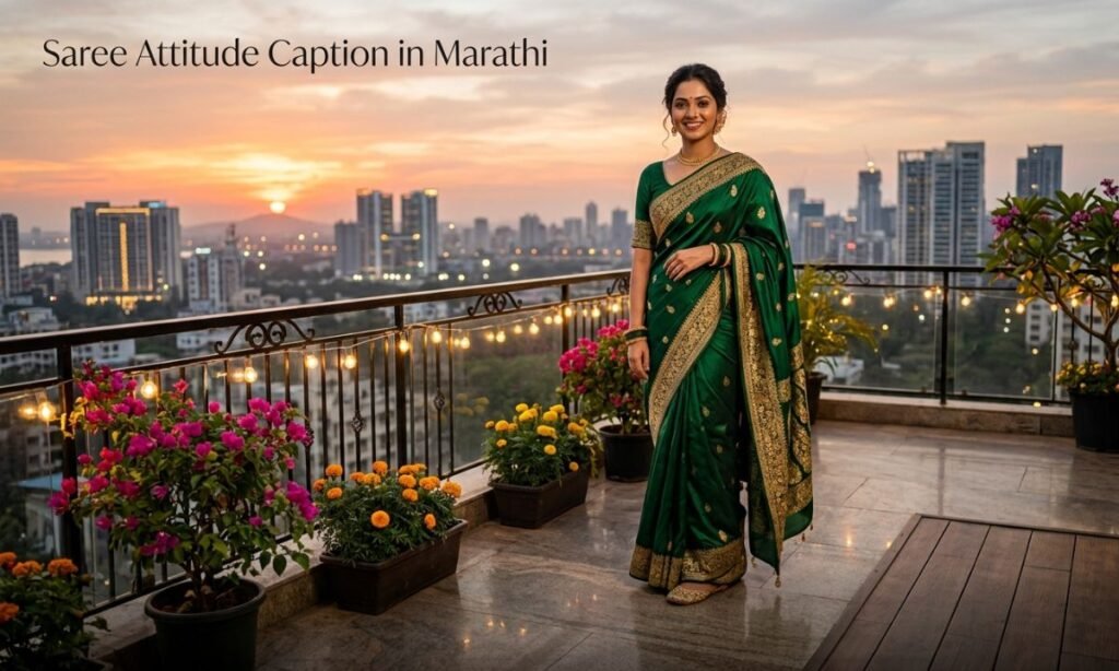 Saree Attitude Caption in Marathi