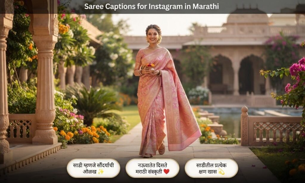 Saree Captions for Instagram in Marathi