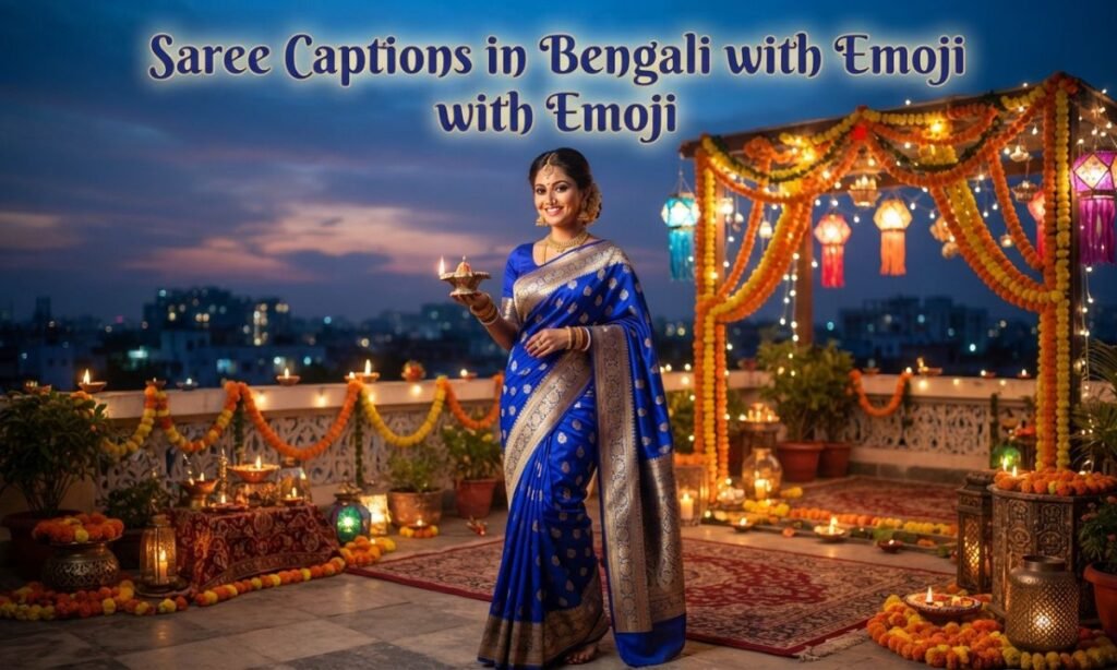 Saree Captions in Bengali with Emoji