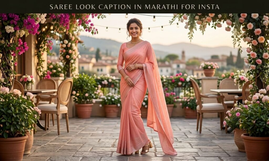 Saree Look Caption in Marathi for Insta