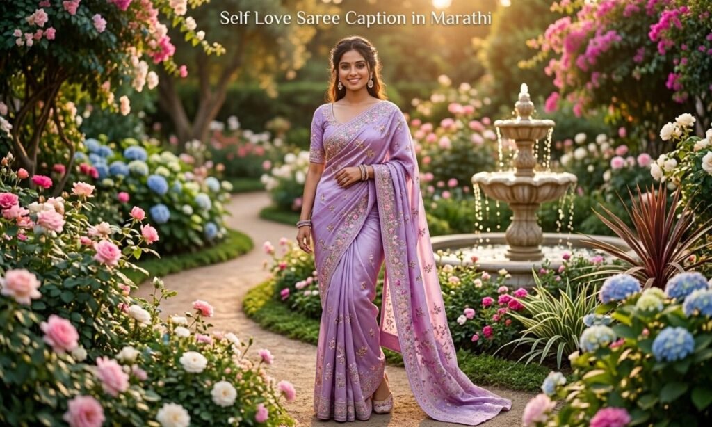 Self Love Saree Caption in Marathi