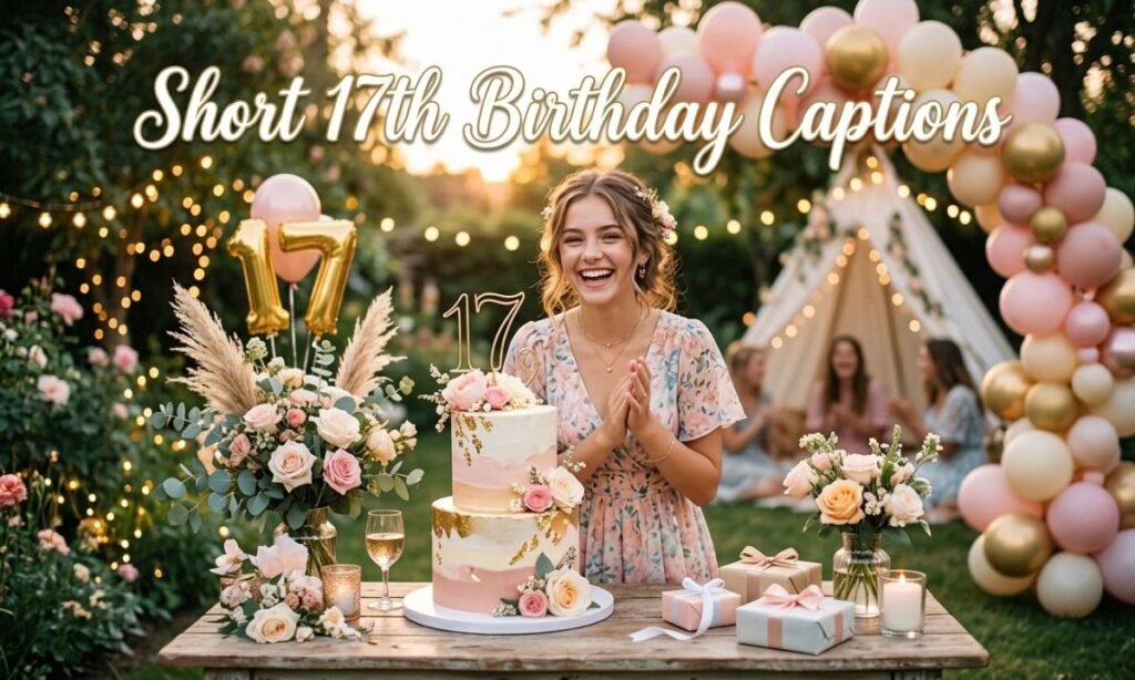 Short 17th Birthday Captions