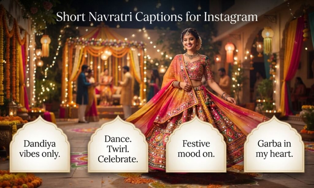 Short Navratri Captions for Instagram