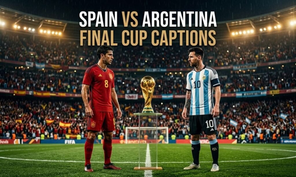 Spain vs Argentina Final Cup Captions