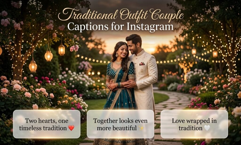 Traditional Outfit Couple Captions for Instagram