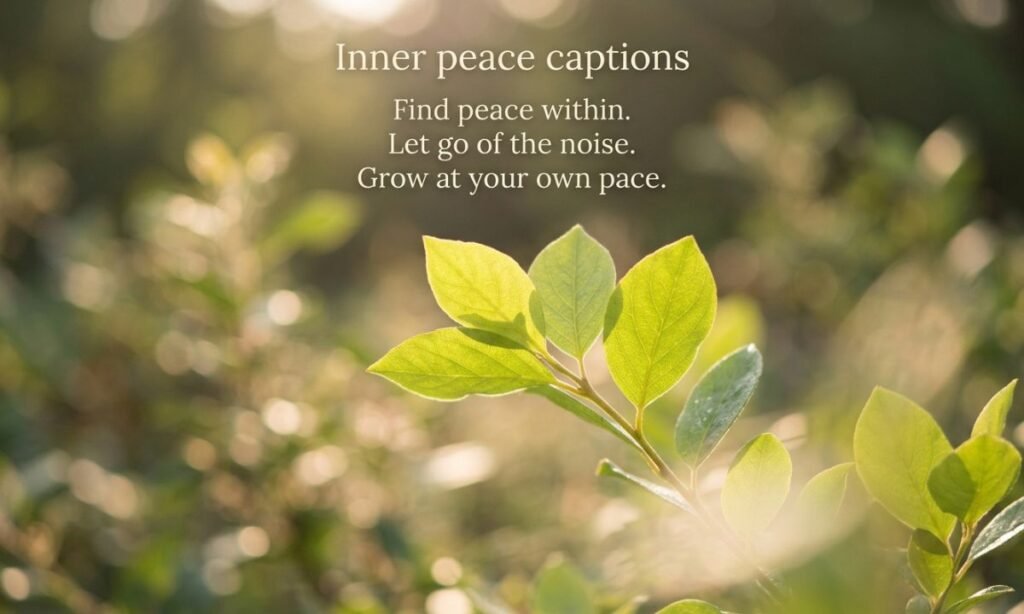 Inner peace captions