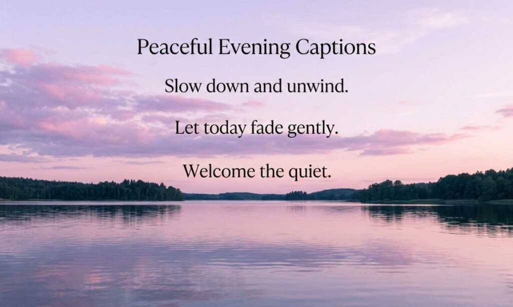 Peaceful Evening Captions