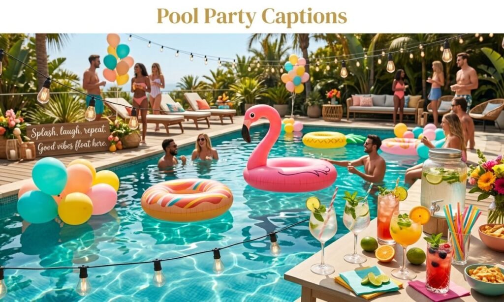 Pool Party Captions