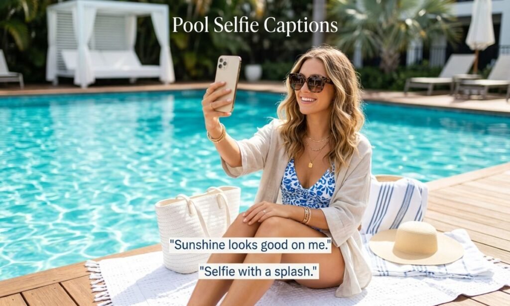 Pool Selfie Captions