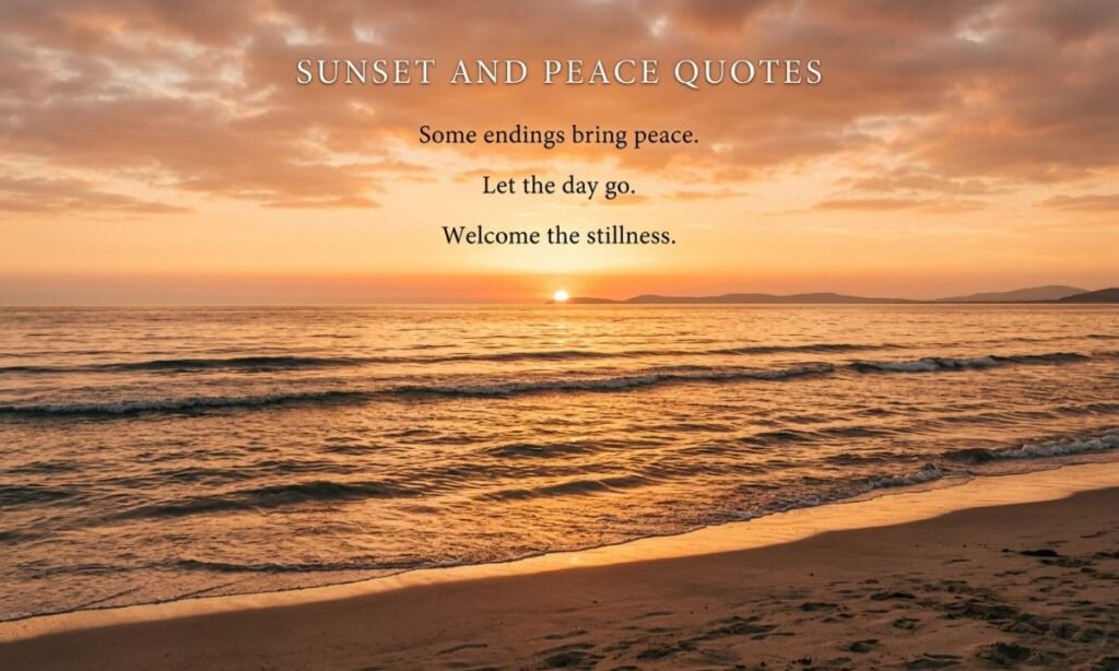Sunset And Peace Quotes