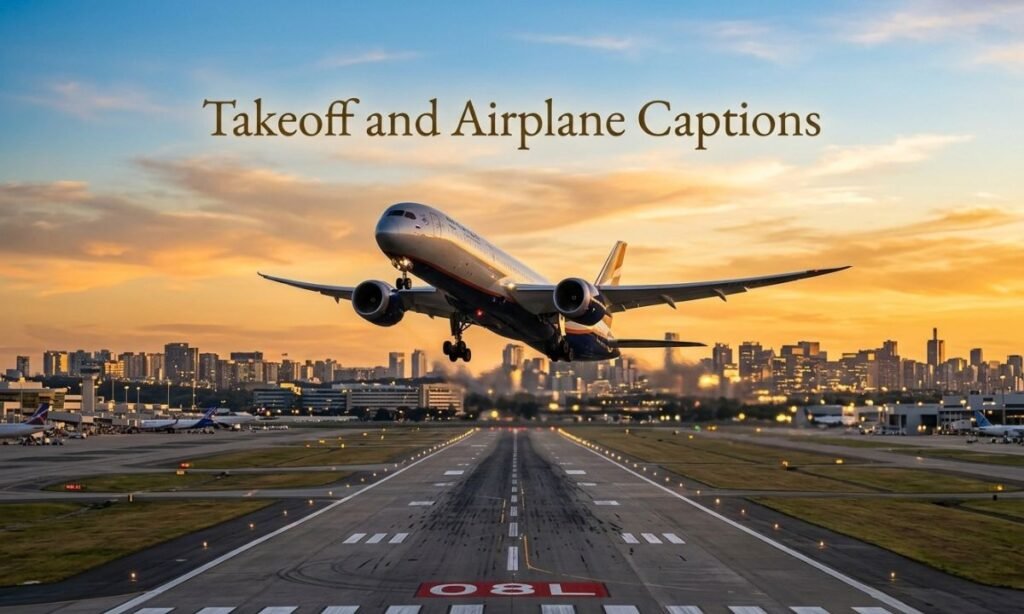 Takeoff and Airplane Captions